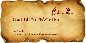 Csollán Mónika névjegykártya