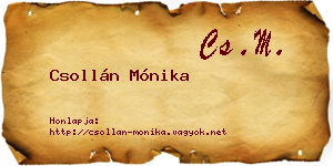 Csollán Mónika névjegykártya