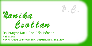 monika csollan business card